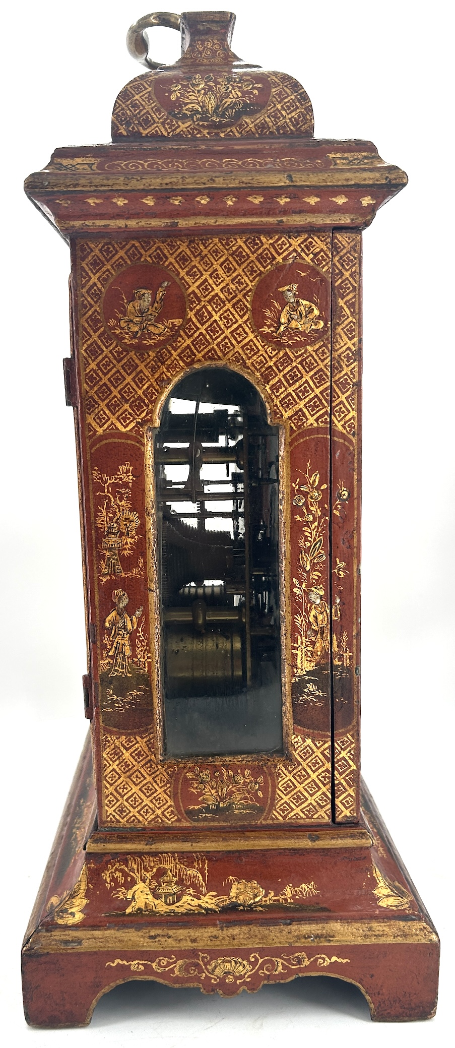 Outstanding Red Chinoiserie English Verge Twin Fusee Bracket Clock – Ca 1760 - Image 13